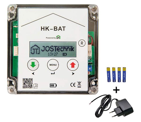 Klappensteller für Hühnerklappen HK2 mit Schaltuhr, Lichtsensor, Notöffnung